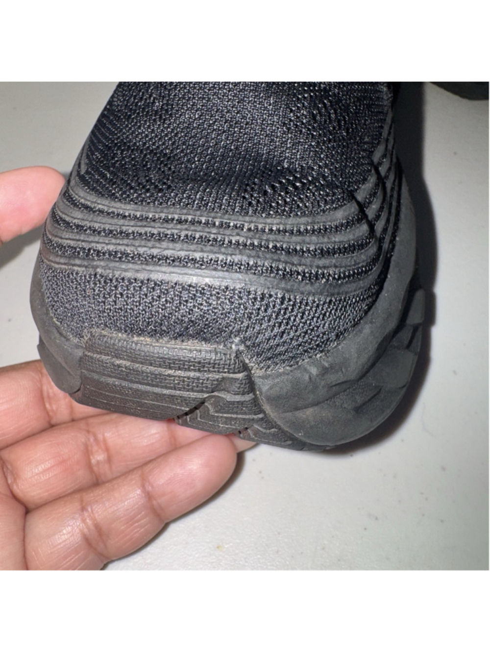 Hoka One One Bondi 6 Triple Black BBLC Womens Size 8.5 Running Shoes 1019270 - Picture 9 of 10